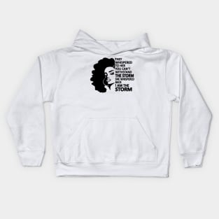 Melanin girl storm Kids Hoodie